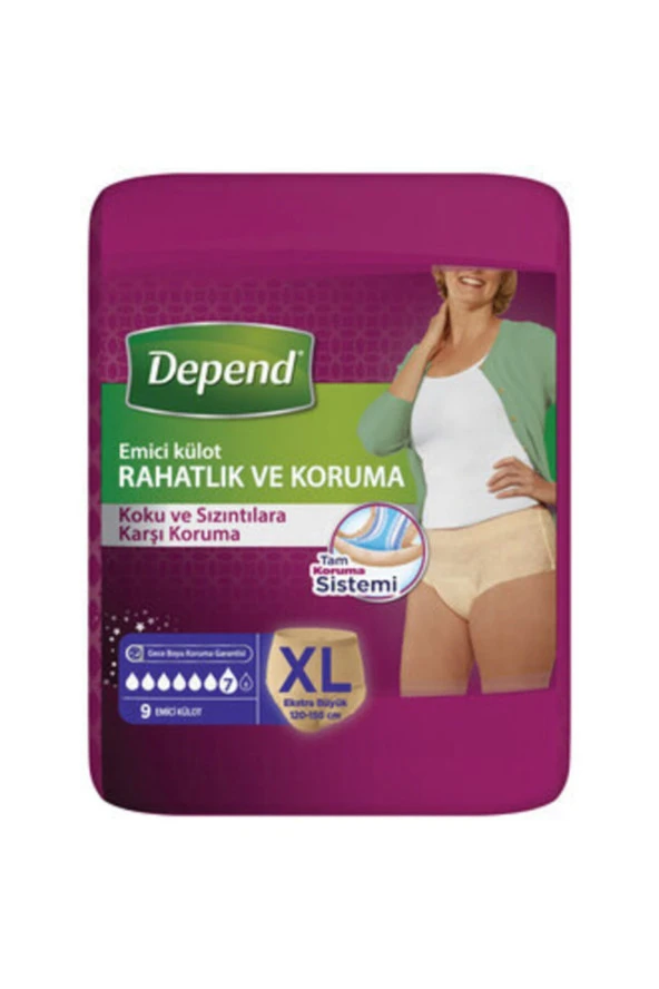 Emici Külot Kadın Extra Büyük 9'lu ürün görseli 1