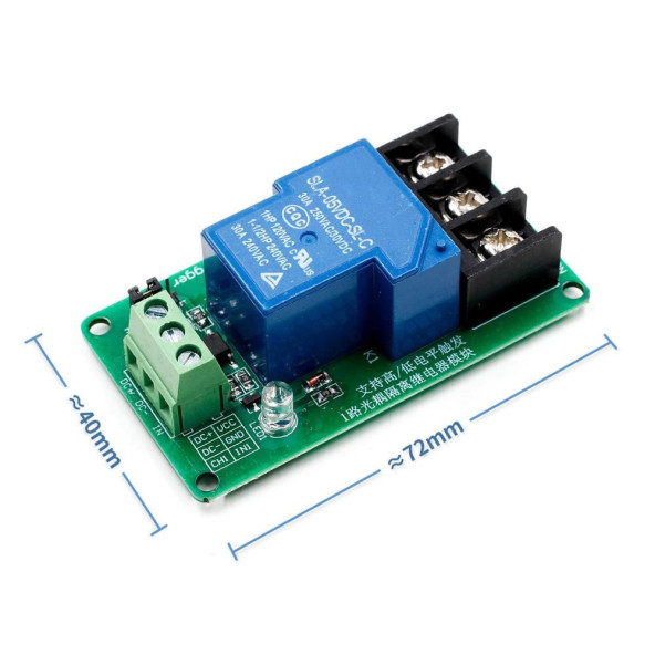 5V 1 Kanal 220V 30A Röle Modül Yüksek Akım Güç Kontrol Anahtarı Opto İzolasyon Düşük/Yüksek Tetik ürün görseli 1