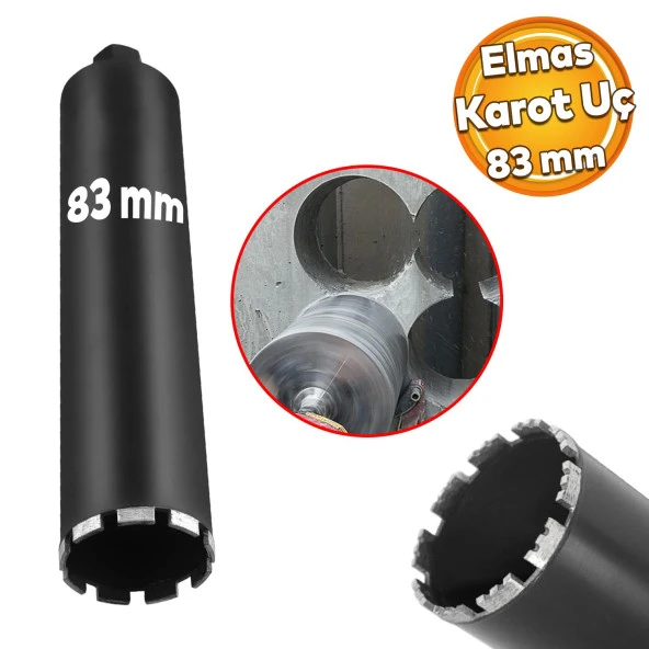 Elmas Karot Ucu 83 mm Shun Beton Zemin Duvar Delme Delik Açma Panç Aparat Uç Deprem Numune Al Test ürün görseli 1