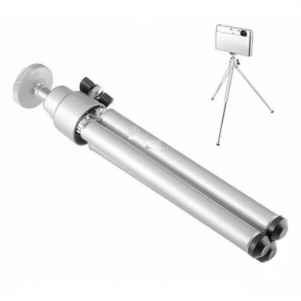 Metalik Renk Tripod 3 Yönlü Profesyonel Mini - Resim 3