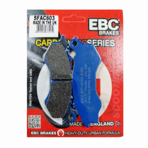 Ebc Sfac603 2014-2024 Peugeot Django 125 Uyumlu Ön Fren Balatası Karbon Balata ürün görseli 1