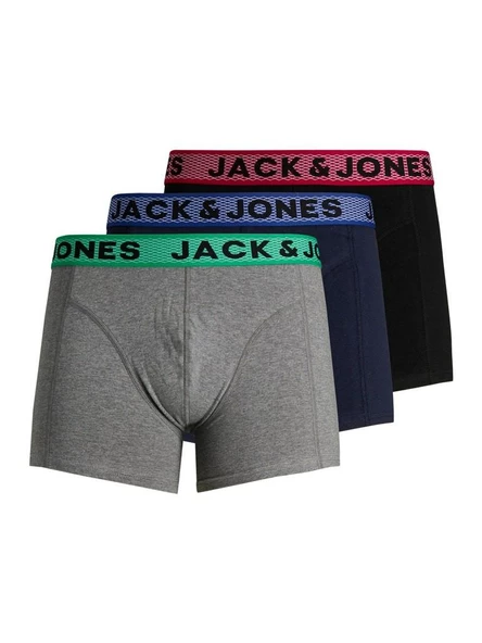 Jack Jones Ian Solıd 3 Lü Paket Erkek Boxer 12198233 ürün görseli 1