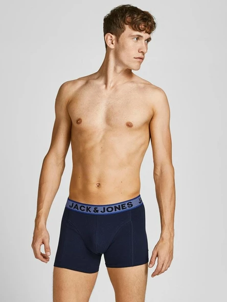 Jack Jones Ian Solıd 3 Lü Paket Erkek Boxer 12198233 - Resim 3