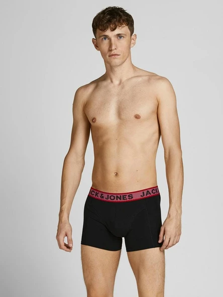 Jack Jones Ian Solıd 3 Lü Paket Erkek Boxer 12198233 - Resim 4