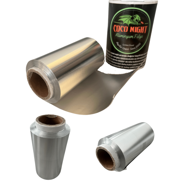 45 mikron (micron) 500gr (36metre)  Rulo Alüminyum folyo, Nargile folyosu, shisha foil, Nargile kömürü ürün görseli 1