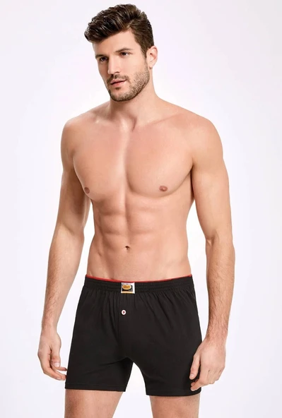 Düz Havlu Bel Erkek Boxer    3 Adet - Resim 9
