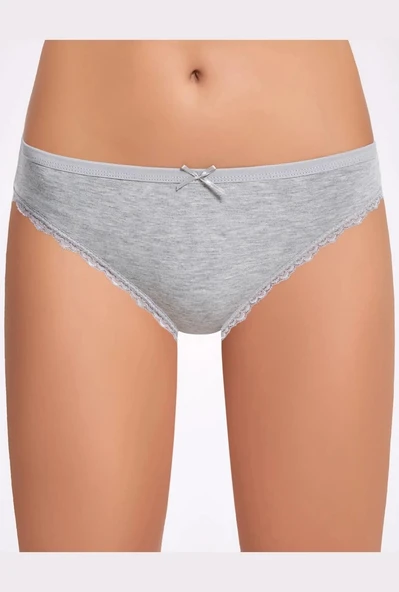 Melanjlı Dantelli Kadın Bikini Külot    3 Adet - Resim 2