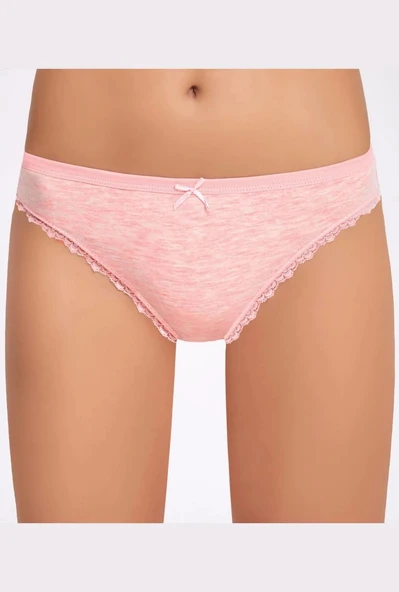 Melanjlı Dantelli Kadın Bikini Külot    3 Adet - Resim 3