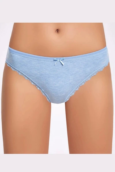 Melanjlı Dantelli Kadın Bikini Külot  5 Adet ürün görseli 1