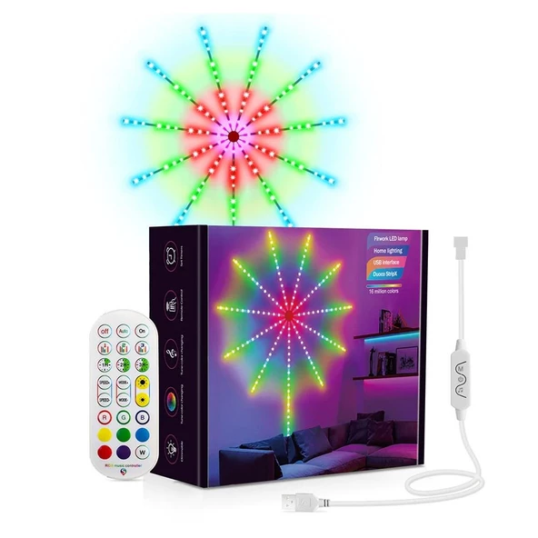 UpWay Havai LED Bluetooth RGB 156 Led USB Akıllı Dekoratif Ses Müzik Destekli ürün görseli 1