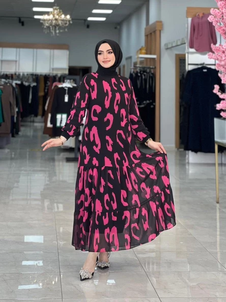 Melike Kaan Elbise Pembe ürün görseli 1
