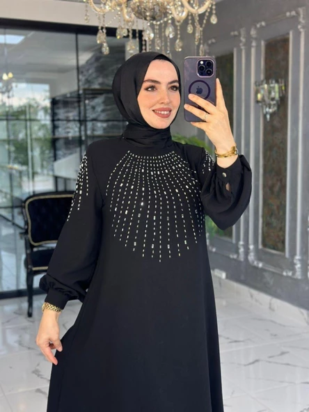 Mihriban Elbise Siyah - Resim 3