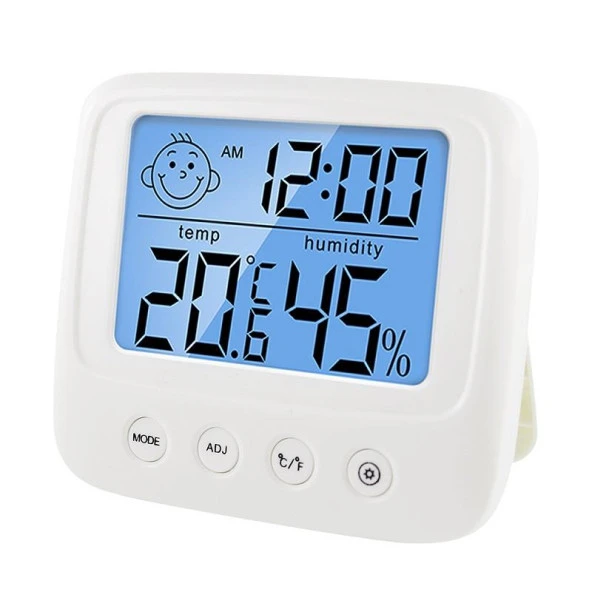 UpWay Dijital LCD Masaüstü Saat Sıcaklık Nem Konfor Alarm Led Işıklı Mini Saat ürün görseli 1
