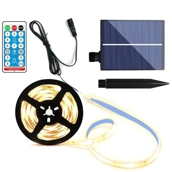 UpWay Güneş Enerjili Solar Aydınlatma 10 Metre Silikonlu Şerit LED Ev Bahçe Süsleme Dekor ürün görseli 1