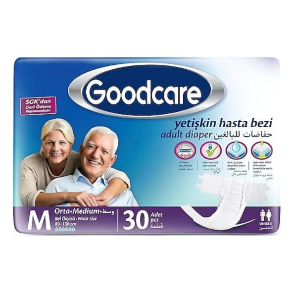 Goodcare Belbantlı Hasta Bezi Medium M 30'lu ürün görseli 1
