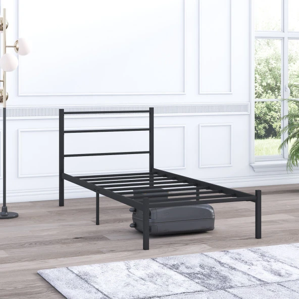 Mobpazar Basic Metal Karyola 90x190 cm Siyah - Resim 3