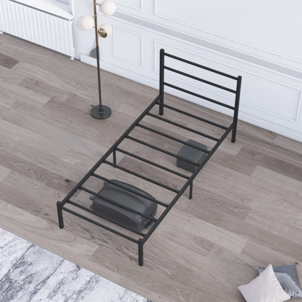 Mobpazar Basic Metal Karyola 90x190 cm Siyah - Resim 4