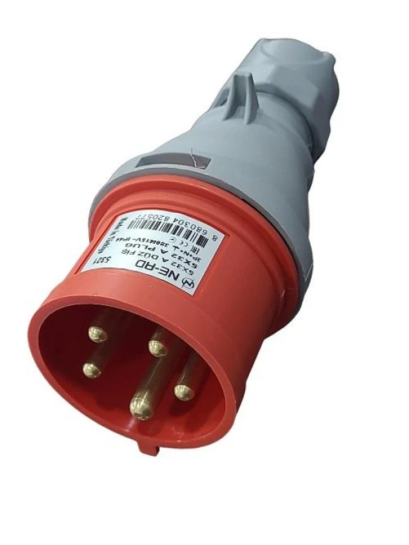 Ne-Ad 5x32A Düz Fiş CEE Norm ürün görseli 1