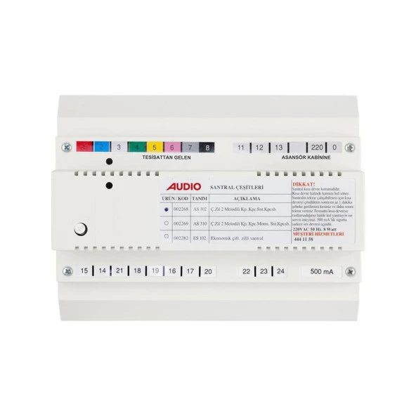 audıo 002269 as310 kapıcılı çift zilli 2 melodili santral ürün görseli 1