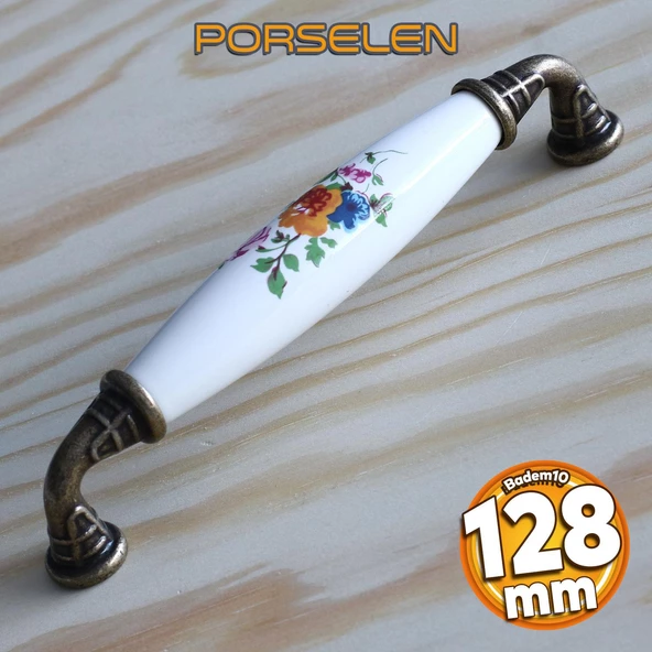 Gerçek Porselen Mobilya Mutfak Çekmece Dolap Kapak Dolabı Kulbu Kulpu Kulpları Beyaz 128 Mm-12.8 Cm ürün görseli 1