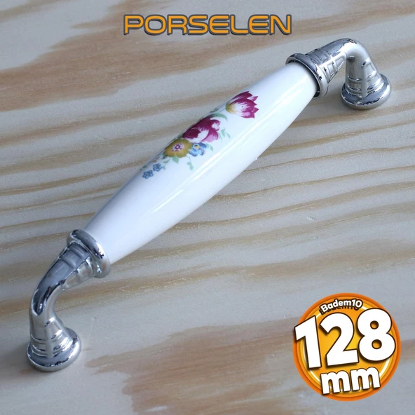 Gerçek Porselen Mobilya Mutfak Çekmece Dolap Kapak Dolabı Kulbu Kulpu Kulpları Beyaz 128 Mm-12.8 Cm ürün görseli 1