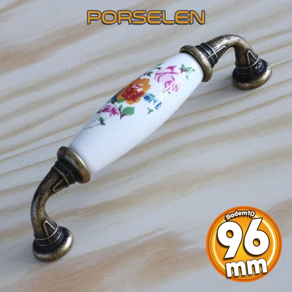 Gerçek Porselen Mobilya Mutfak Çekmece Dolap Kapak Dolabı Kulbu Kulpu Kulpları Beyaz (96 MM-9.6 CM) ürün görseli 1