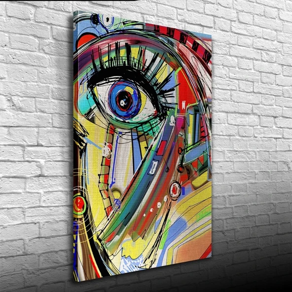 Soyut , Çok Renkli Dekoratif Kanvas Tablo 50 x 70 ürün görseli 1