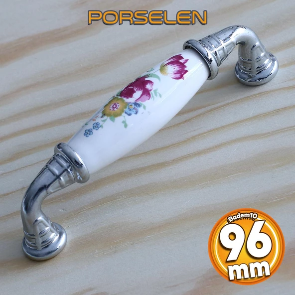 Gerçek Porselen Mobilya Mutfak Çekmece Dolap Kapak Dolabı Kulbu Kulpu Kulpları Beyaz (96 MM-9.6 CM) ürün görseli 1