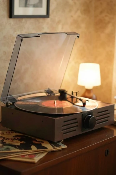 Midex MTX-106BN Nostaljik Retro Pikap Plak Çalar (Bluetooth Aux Hoparlörlü 3 Devir) İğne Dahil ürün görseli 1