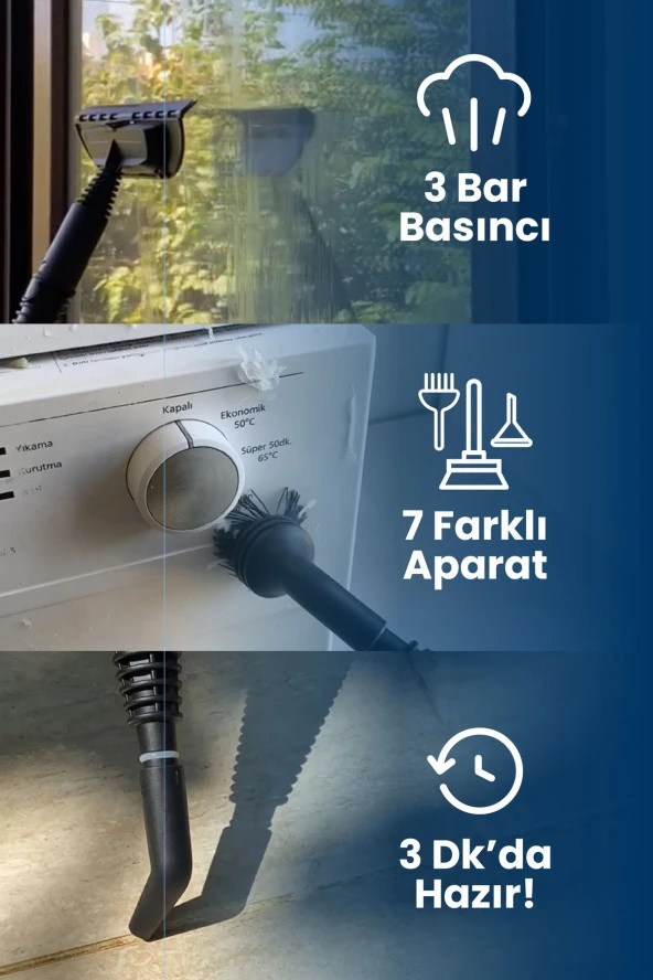 Fakir Pocket Clean Buharlı Temizleyici - Resim 4