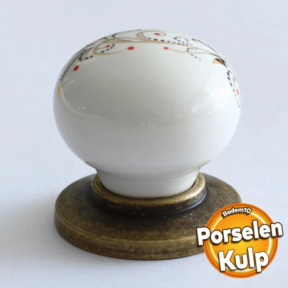 Gerçek Porselen Kulp Çiçekli Düğme Mobilya Mutfak Dolabı Çekmece Dolap Kulpları Kapak Kulpu Kulbu ürün görseli 1