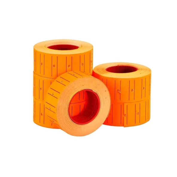 Tanex 12x21 Motex Çizgili Flo Turuncu Etiket 800 Adet ürün görseli 1