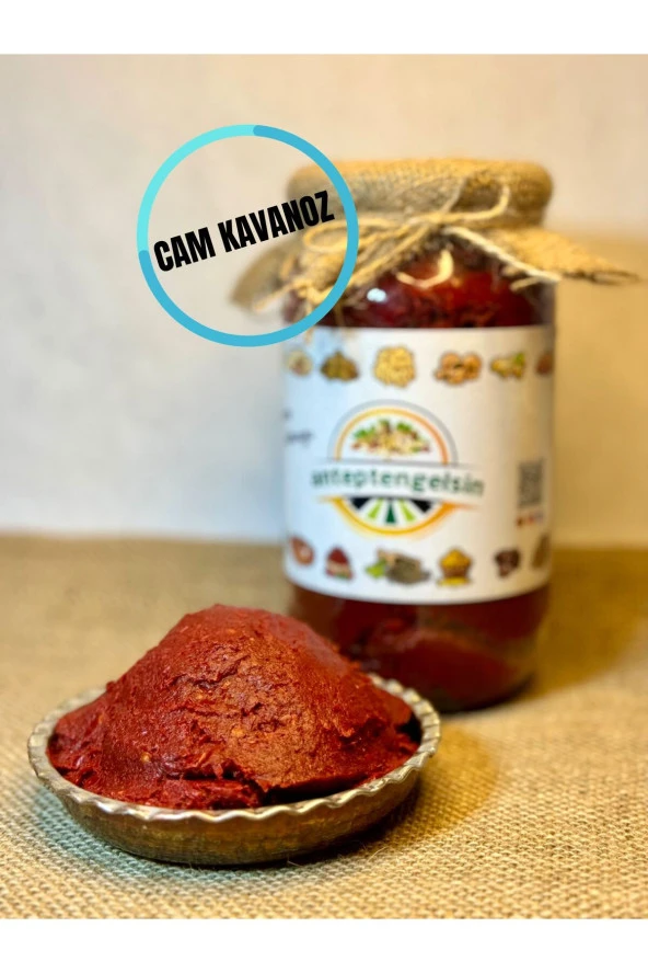 Ev Yapımı Güneş Kurusu Karışık Salça - Cam Kavanoz- Organik (domates,acı biber,tatlı biber) 650 gr ürün görseli 1