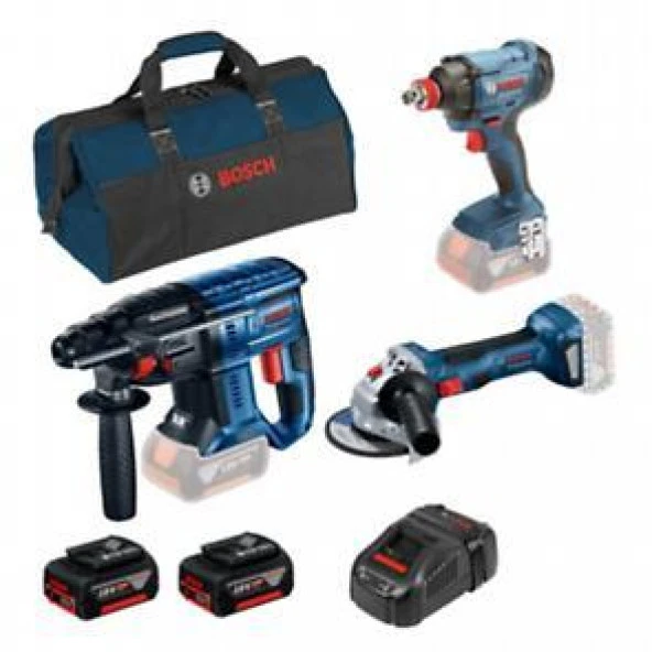 Bosch GDX180+GBH 180+GWS 180 2 x GBA 18V 4.0Ah ürün görseli 1