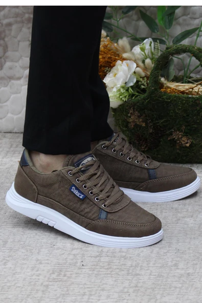 Fort Dks 2038 Vizon Hafif Rahat Keten Sneaker Erkek Ayakkabı ürün görseli 1