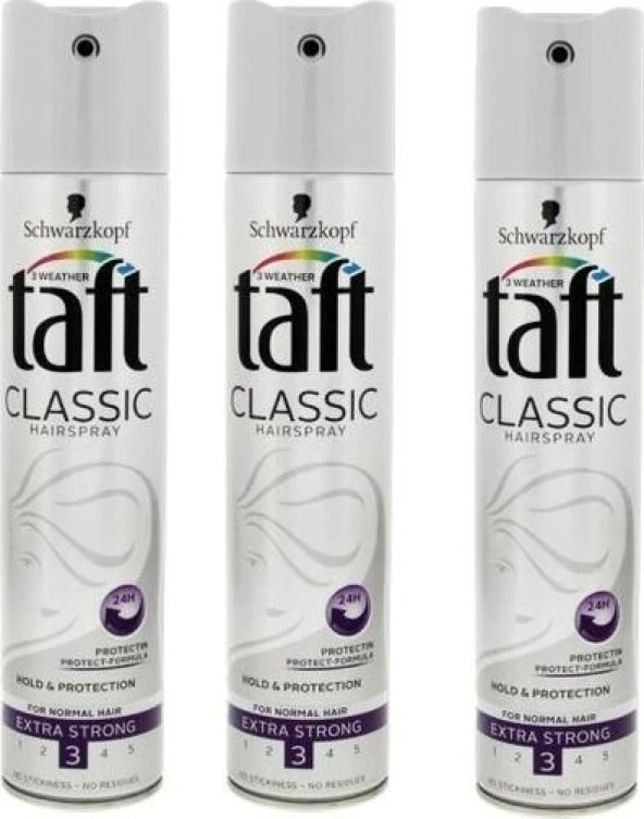 Taft Classic Saç Spreyi No 3 250 ml 3 Adet ürün görseli 1
