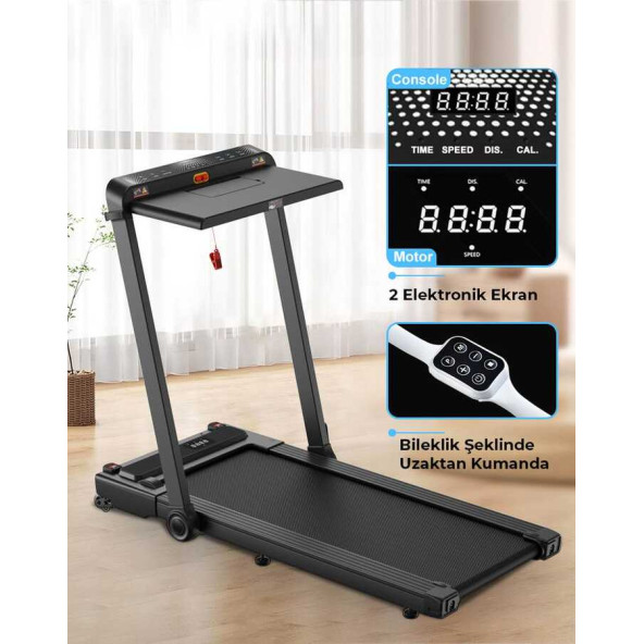 Slazenger Smart Katlanır-Ofis Masalı-Eğimli-Hazır Kurulumlu Koşu Bandı ürün görseli 1