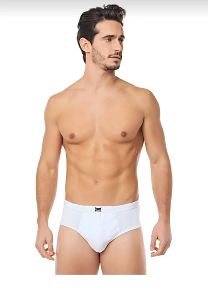 TUTKU 0109 ERKEK PENYE SLİP KÜLOT 6 ADET  BEYAZ 2XL ürün görseli 1