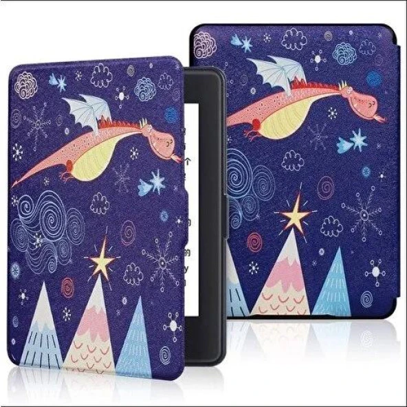 Amazon Kindle Paperwhite 4 - 10. Nesil  2018 Kitap Okuyucu Kılıfı Ejderli ürün görseli 1