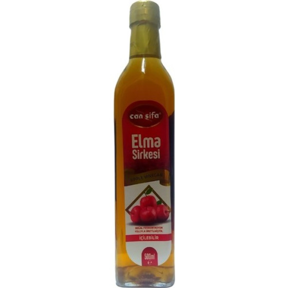 Can Şifa Doğal Fermantasyon Katkısız Elma Sirkesi Cam Şişe 500 ml ürün görseli 1