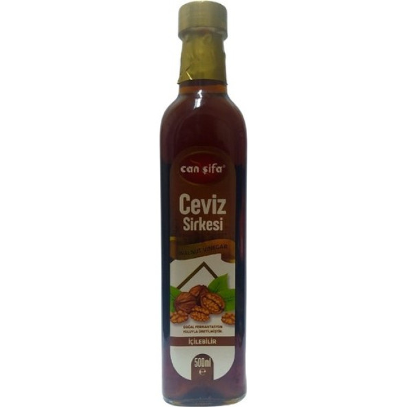 Can Şifa Doğal Fermantasyon Katkısız Ceviz Sirkesi Cam Şişe 500 ml ürün görseli 1