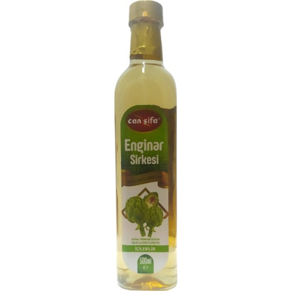 Can Şifa Doğal Fermantasyon Katkısız Enginar Sirkesi Cam Şişe 500 ml ürün görseli 1