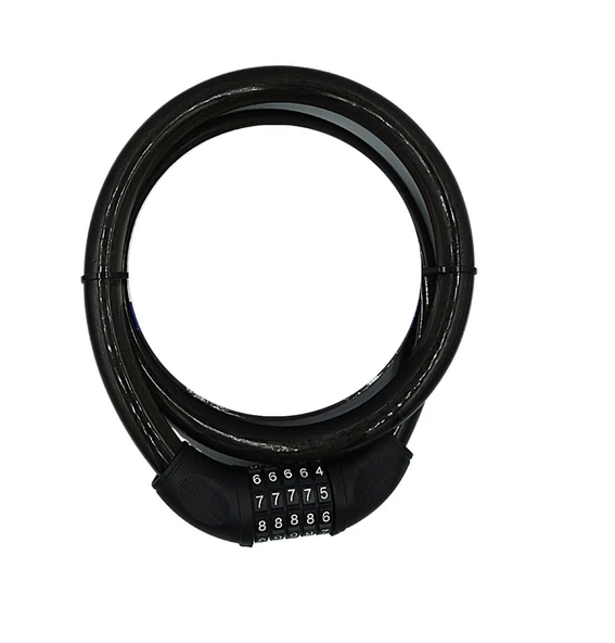 YM-747 120cm 20mm 5 Şifreli Siyah Motorsiklet Kilidi ürün görseli 1