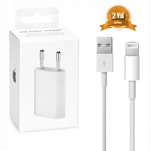 Orijinal Apple İphone 6 Plus USB 5W Şarj Cihaz MD813ZM-A + MD818ZM-A Kablo Dahil APLEE5WKD0172 ürün görseli 1