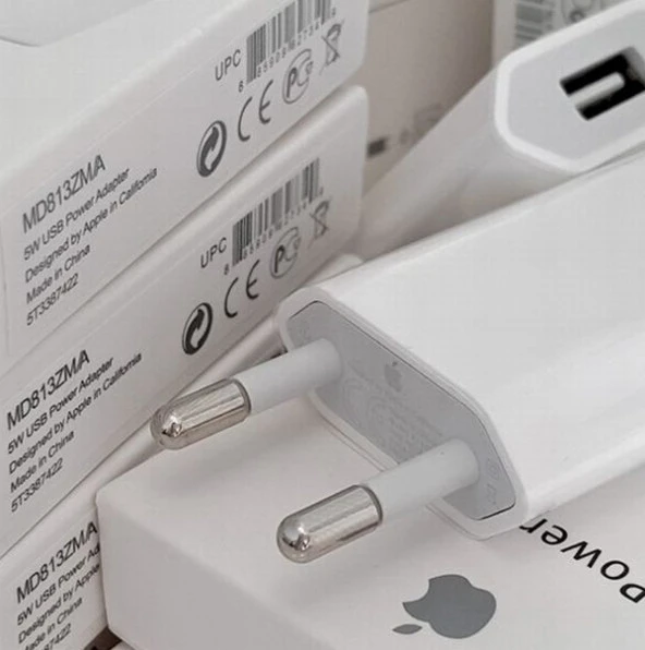 Orijinal Apple İphone 6 7 8 Şarj Aleti Cihazı Adaptör MD813ZM-A + MD818ZM-A Kablo Dahil APLEE5WKD0306 ürün görseli 1