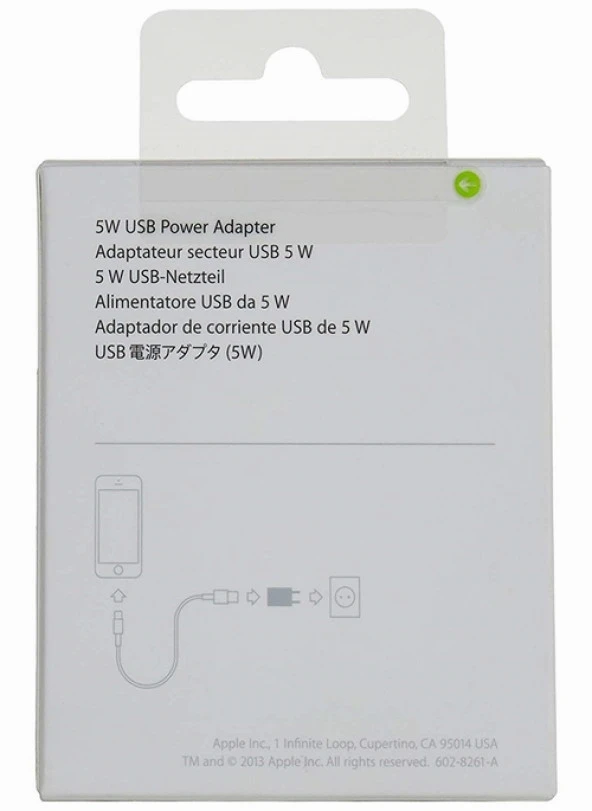 Orijinal Apple İphone 6S USB 5W Şarj Cihaz MD813ZM-A + MD818ZM-A Kablo Dahil APLEE5WKD0476 ürün görseli 1