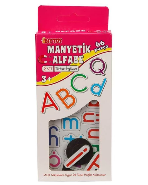 Diytoy Manyetik Türkçe İngilizce Alfabe 66 Parça ürün görseli 1