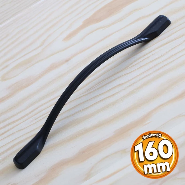 İnci Kulp Mobilya Mutfak Dolabı Çekmece Dolap Kulpları Kapak Kulpu Kulbu Siyah Renk 160 mm Metal ürün görseli 1