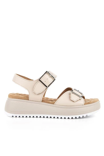 Muya Beebi 34213-045 Anatomik Taban Kadın Sandalet Krem 36-40 ürün görseli 1