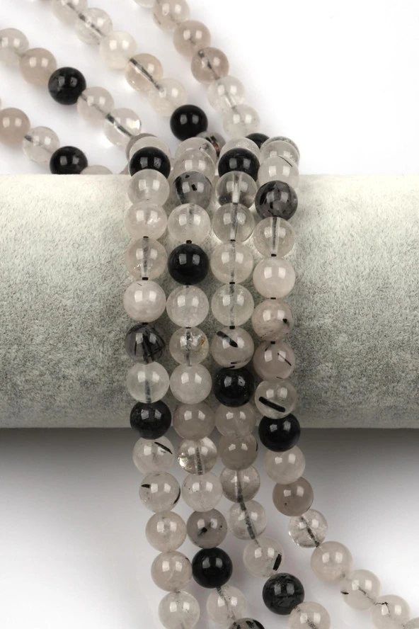 Rutil Kuvars Doğal Taş Dizi 8 mm Küre Kesim ürün görseli 1